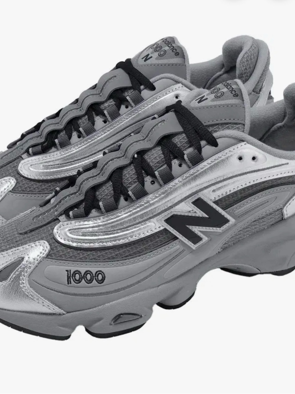 New Balance Men's 1000 Layered Retro Sneakers in Gray and Black
